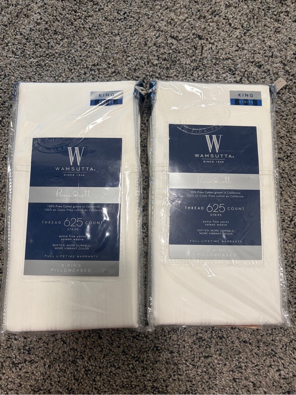 Wamsutta PimaCott King Pillowcase Set - Picture 1 of 3